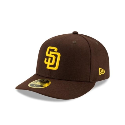 Brown San Diego Padres Hat - New Era MLB Authentic Collection Alt 2 Low Profile 59FIFTY Fitted Caps USA1372685